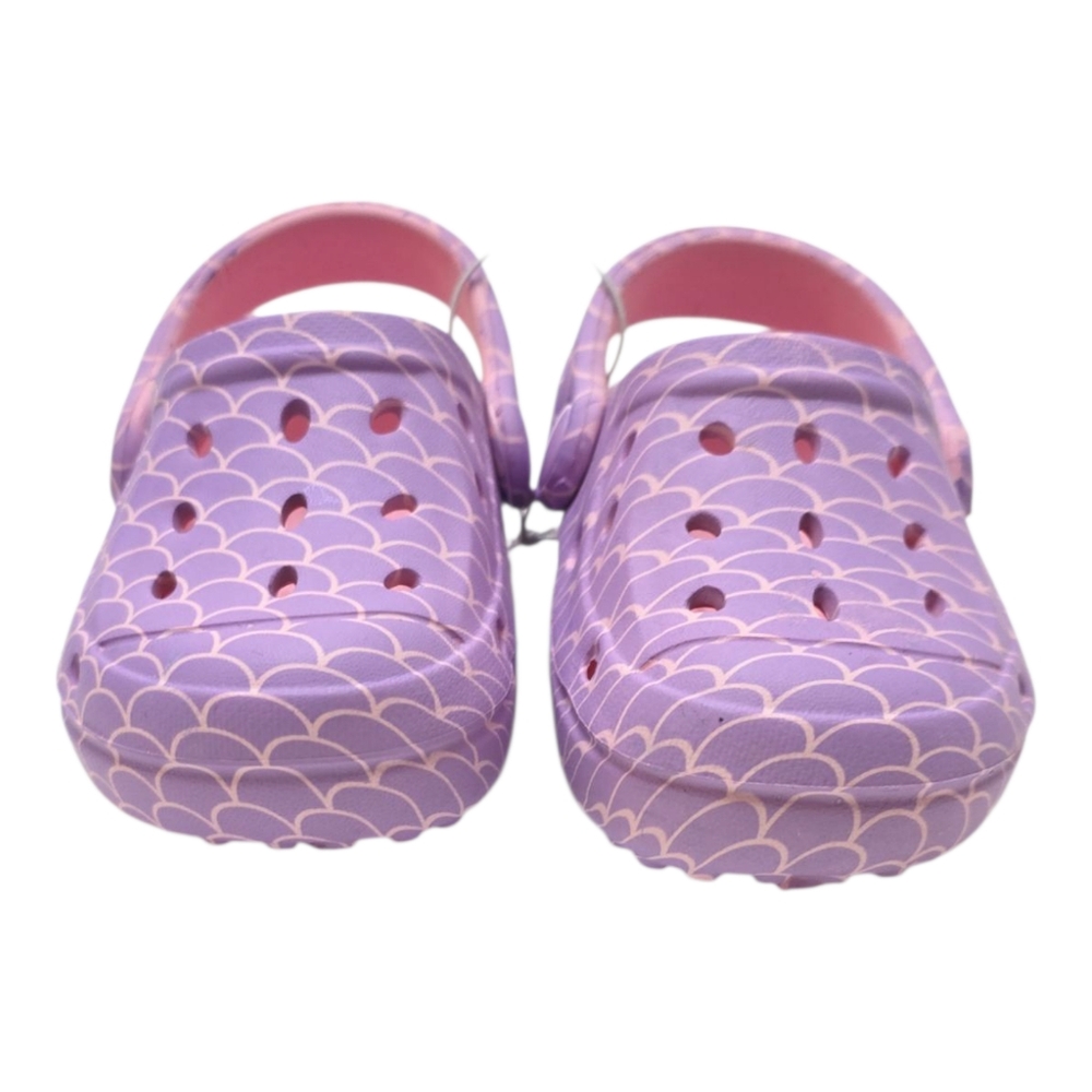 2pk NWT Toddler Girls Purple Clogs Shoes Rainbow Strap Flip Flops Sandals 5 / 6 - Picture 3 of 11